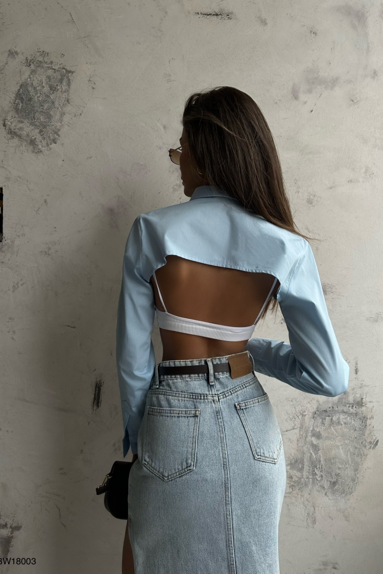 Oval Cut Crop Shirt - Producer: Black Fashion - Wholesale Women Clothes - TheBS Women