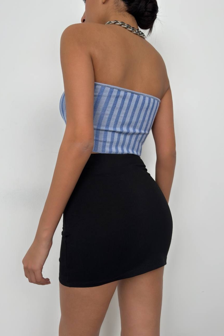 Strapless Ribbed Crop - Producer: Black Fashion - Wholesale Women Clothes - TheBS Women