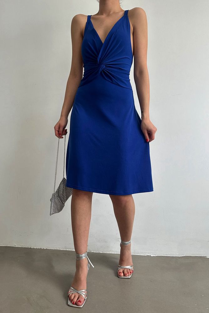Saks Strap V-Neck Above Knee Dress - Producer: Topshow - Wholesale Women Clothes - TheBS Women