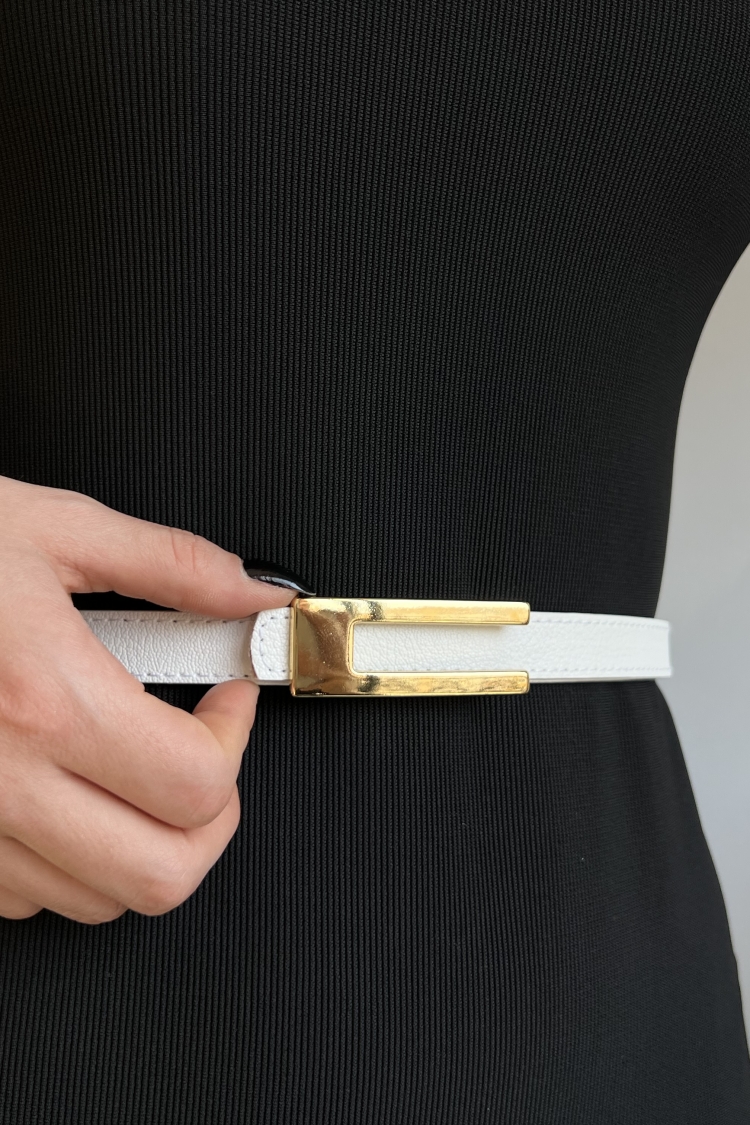 Thin Women's Belt With Design Buckle - Producer: Fiori - Wholesale Women Clothes - TheBS Women