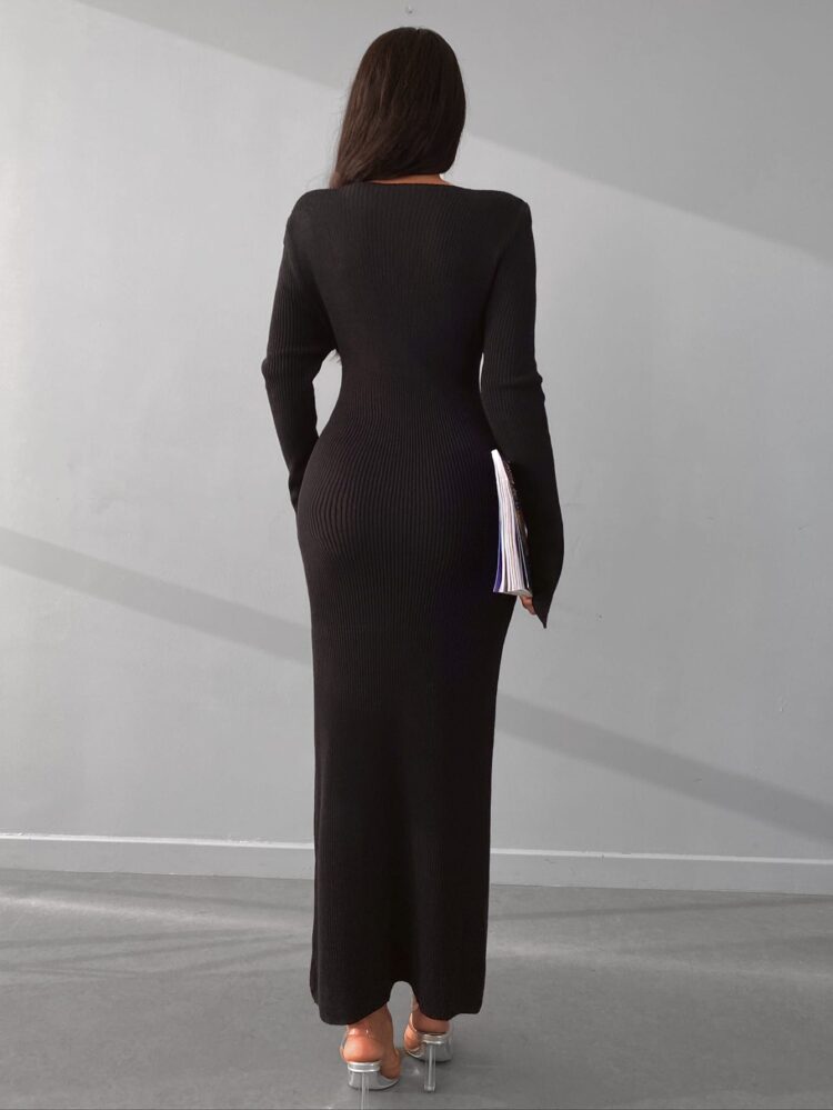 Slit Knitwear Dress - Producer: My Fashion - Wholesale Women Clothes - TheBS Women