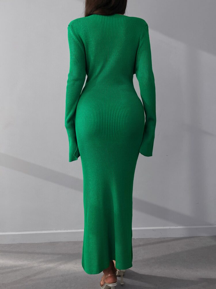 Slit Knitwear Dress - Producer: My Fashion - Wholesale Women Clothes - TheBS Women