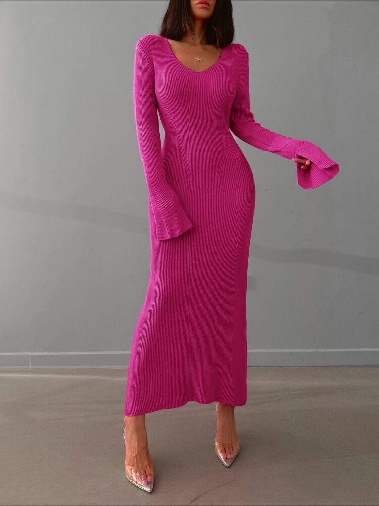 Slit Knitwear Dress - Producer: My Fashion - Wholesale Women Clothes - TheBS Women