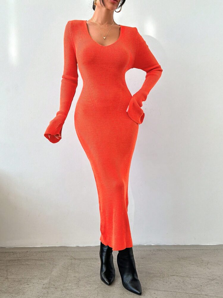 Slit Knitwear Dress - Producer: My Fashion - Wholesale Women Clothes - TheBS Women