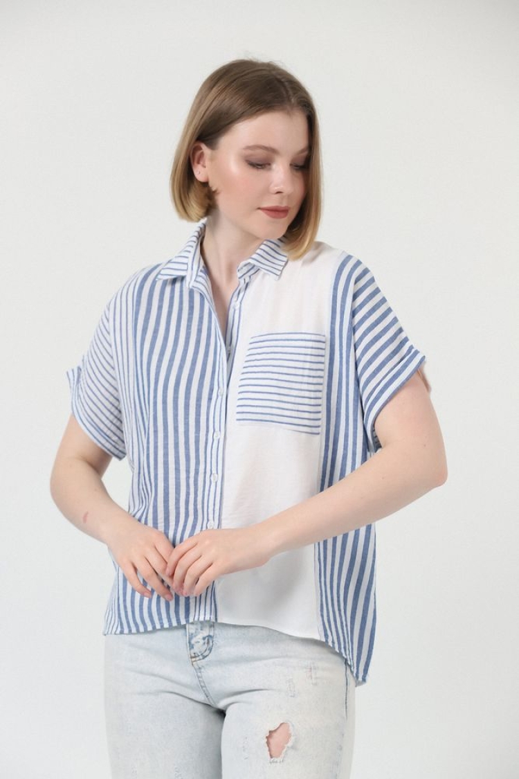 Striped Shirt - Producer: Topshow - Wholesale Women Clothes - TheBS Women