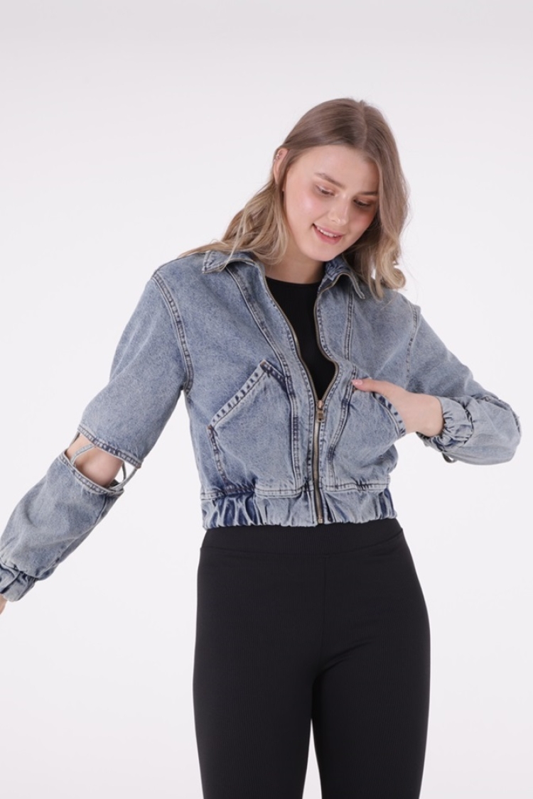 Denim Jacket - Blue - Producer: XLove - Wholesale Women Clothes - TheBS Women