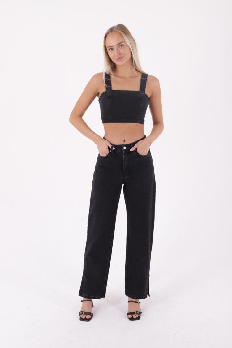 Stove Pipe Leg High Waist Side Slit Comfortable Jean Normal - Producer: XLove - Wholesale Women Clothes - TheBS Women