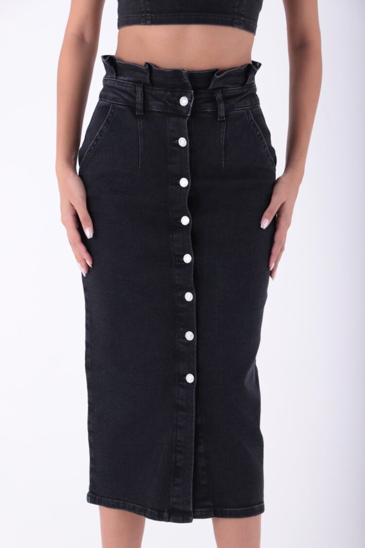 Denim Skirt - Anthracite - Producer: XLove - Wholesale Women Clothes - TheBS Women
