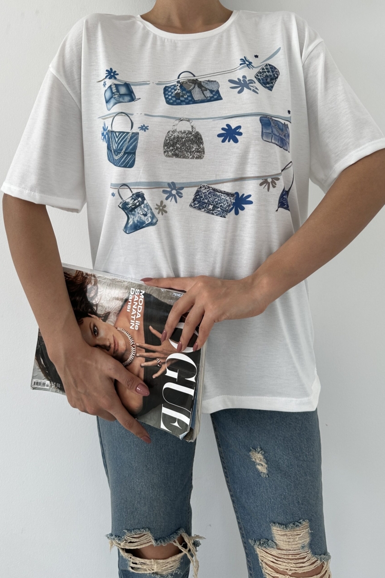 Printed Basic T-shirt - Producer: Fiori - Wholesale Women Clothes - TheBS Women
