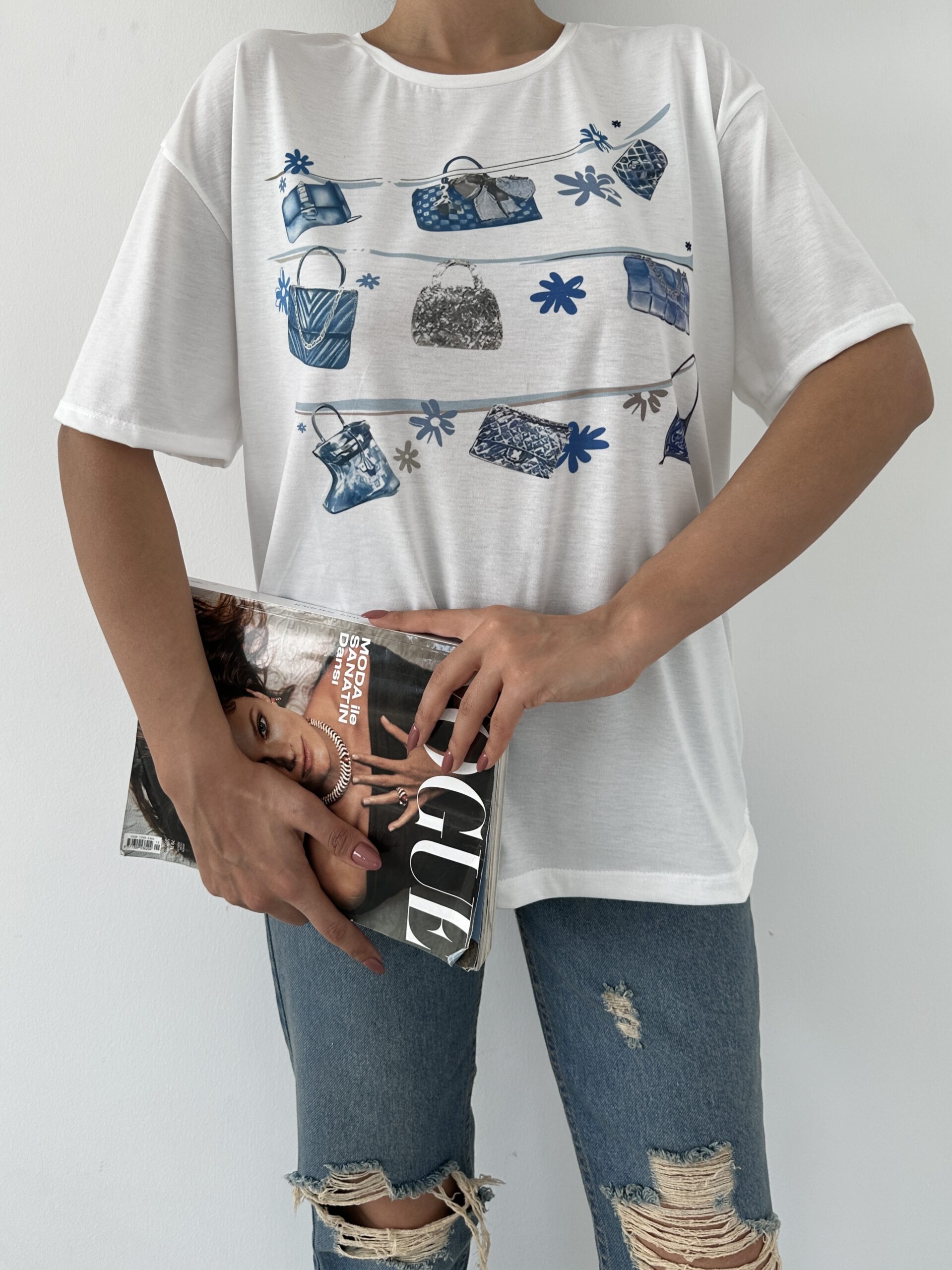 Printed Basic T-shirt - Producer: Fiori - Wholesale Women Clothes - TheBS Women