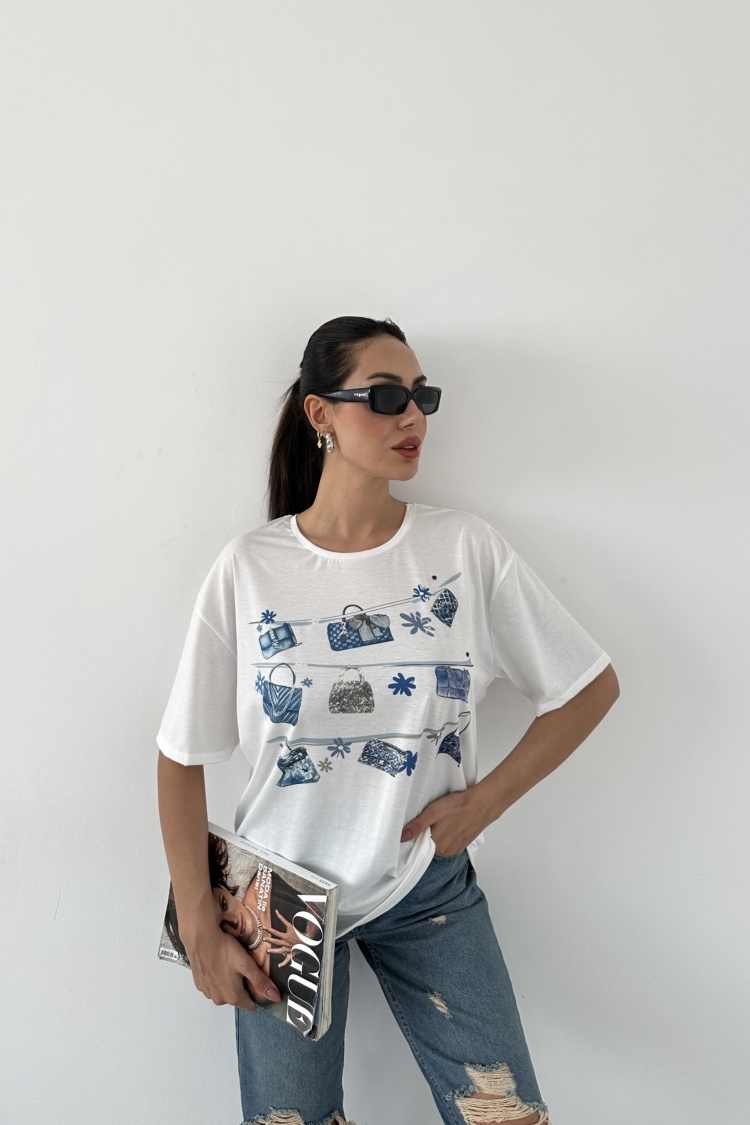 Printed Basic T-shirt - Producer: Fiori - Wholesale Women Clothes - TheBS Women