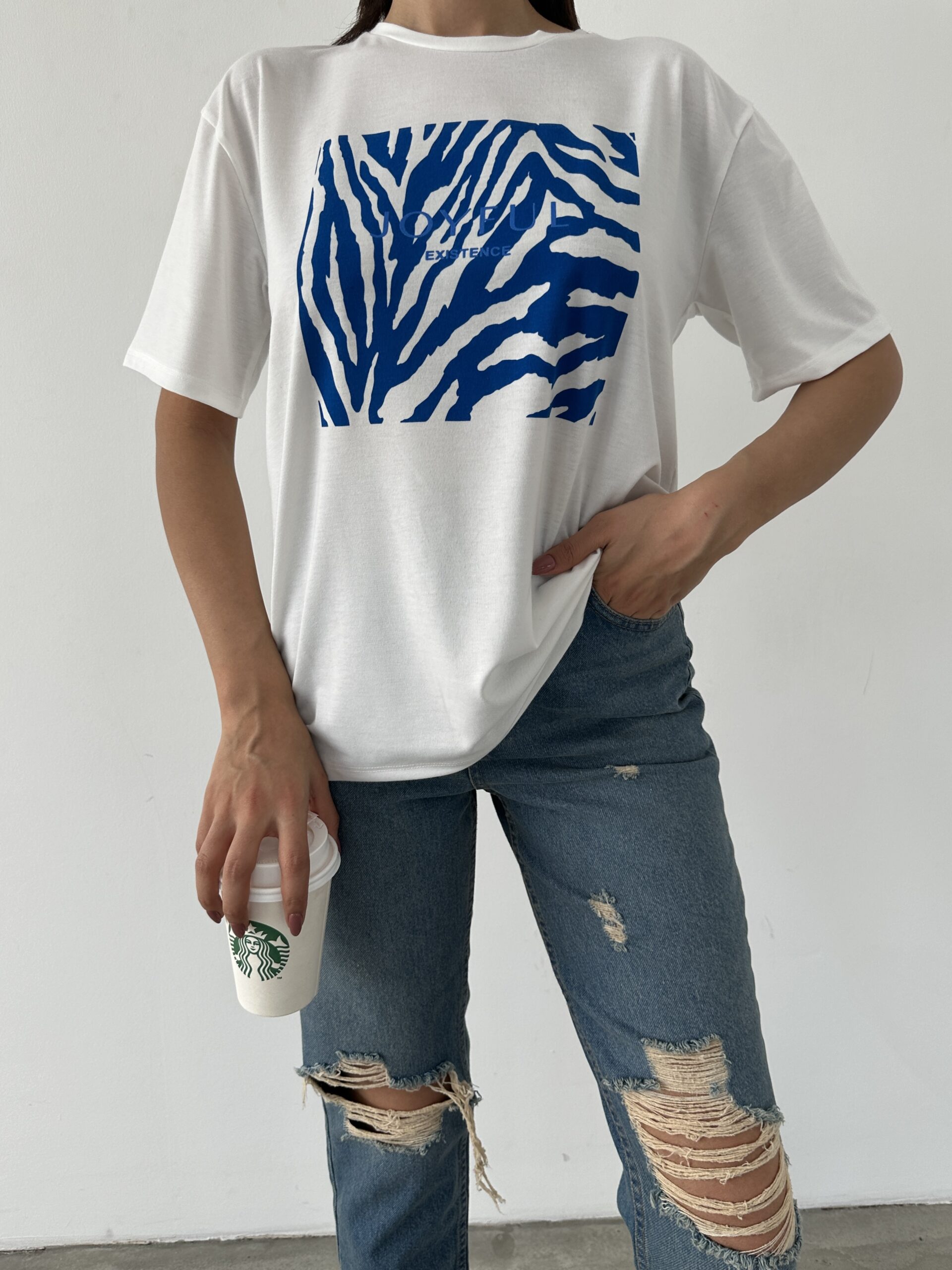 Printed Basic T-shirt - Producer: Fiori - Wholesale Women Clothes - TheBS Women