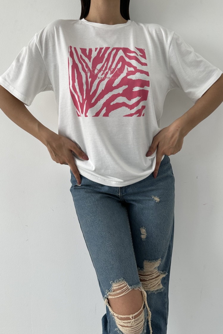 Printed Basic T-shirt - Producer: Fiori - Wholesale Women Clothes - TheBS Women