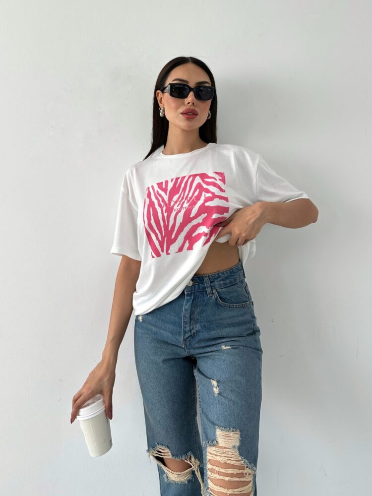 Printed Basic T-shirt - Producer: Fiori - Wholesale Women Clothes - TheBS Women