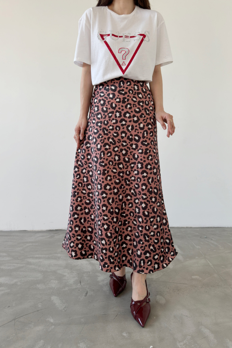 Maxi Length Patterned Satin Skirt - Producer: Fiori - Wholesale Women Clothes - TheBS Women