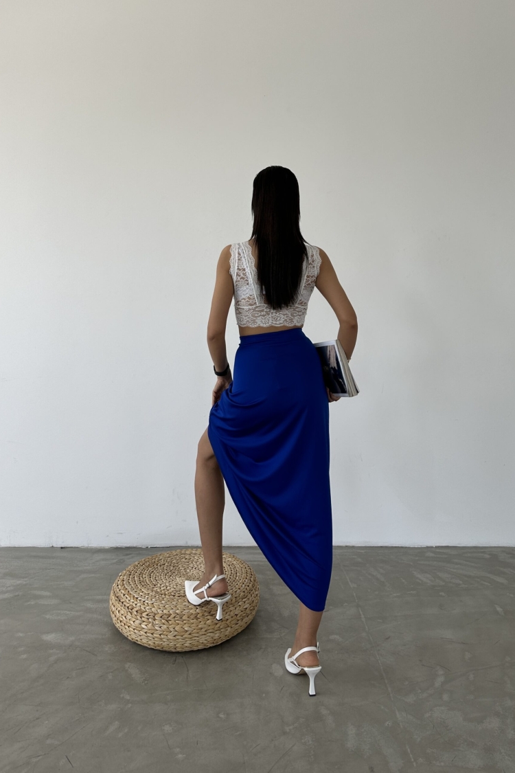 Scuba Flared Skirt With Elastic Waist - Producer: Fiori - Wholesale Women Clothes - TheBS Women