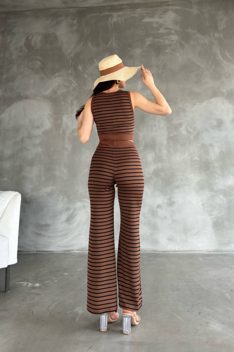 Elastic Waist Striped Trousers - Producer: Fiori - Wholesale Women Clothes - TheBS Women