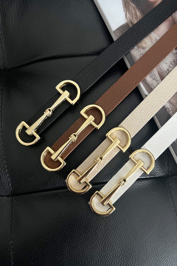 Thin Women's Belt With 4 Long Buckles - Producer: Fiori - Wholesale Women Clothes - TheBS Women