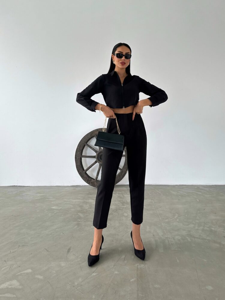Long Sleeve Zippered Poplin Women's Shirt - Producer: Fiori - Wholesale Women Clothes - TheBS Women