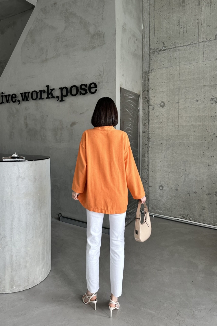 Oversize Linen Shirt - Producer: My Fashion - Wholesale Women Clothes - TheBS Women