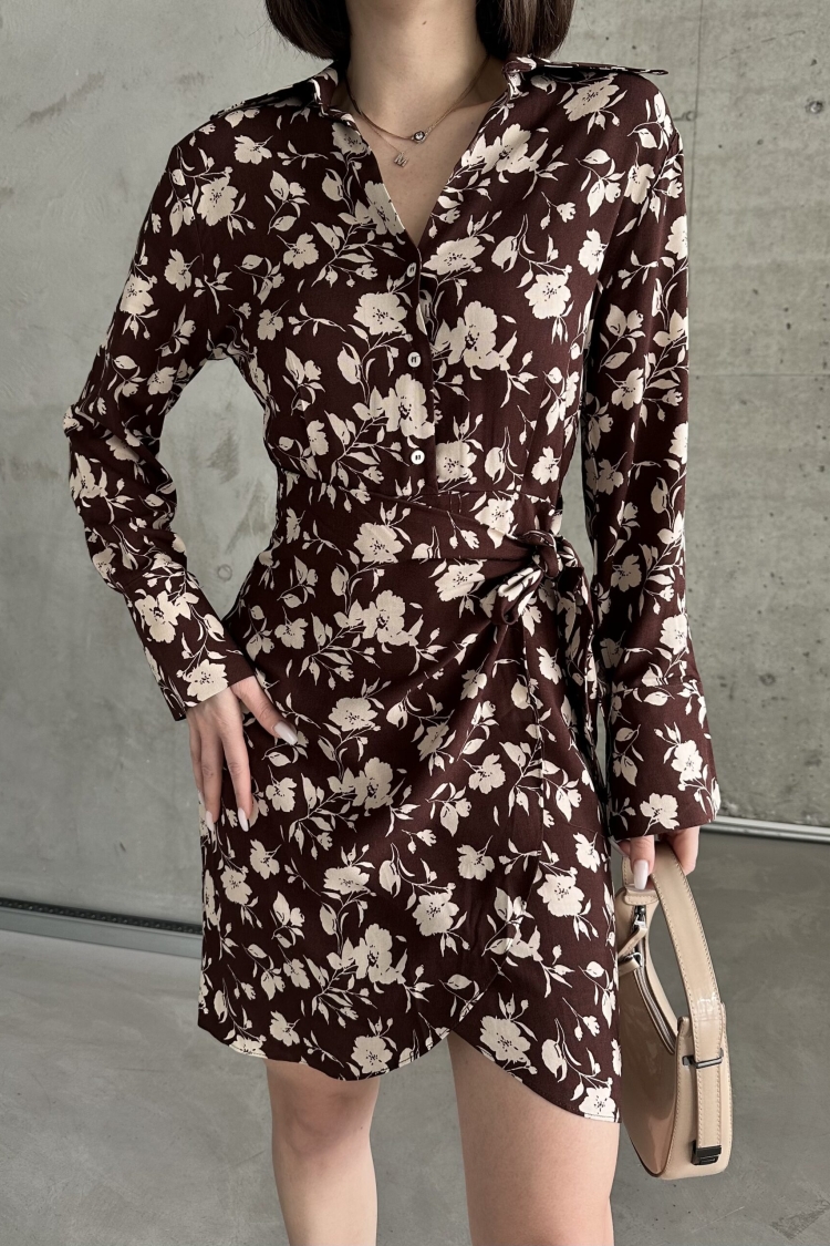 Tulip Pattern Shirt Collar Dress - Producer: My Fashion - Wholesale Women Clothes - TheBS Women