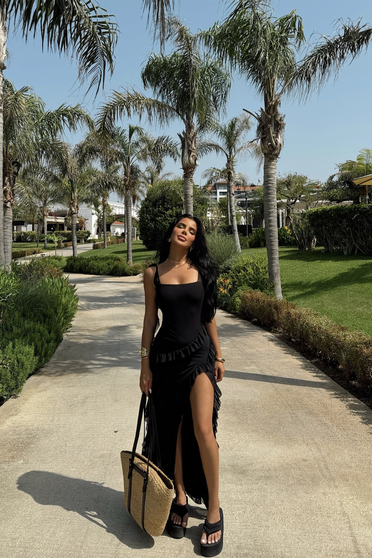 Astrid Slit Long Dress - Producer: EYYO ATELIER - Wholesale Women Clothes - TheBS Women