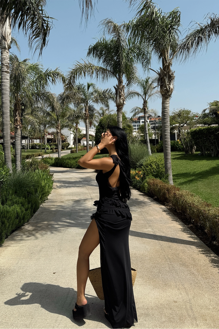 Astrid Slit Long Dress - Producer: EYYO ATELIER - Wholesale Women Clothes - TheBS Women
