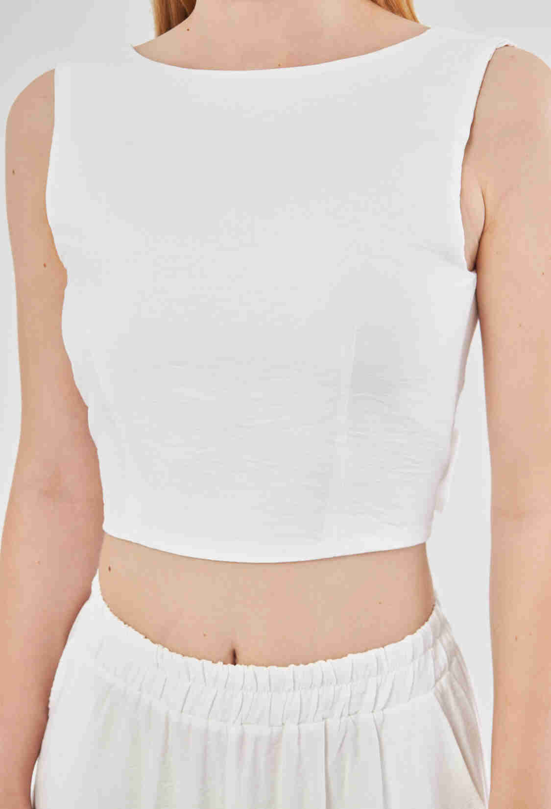Comfy Closed Neck Open Back Belted Blouse In - Brand: Evable - Women & Kids, Baby Clothes Wholesale - TheBS Women