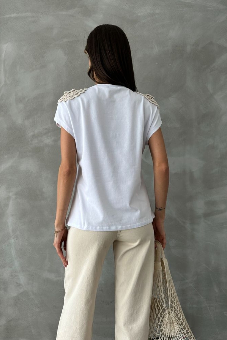 Shoulder Lace T-shirt - Producer: Topshow - Wholesale Women Clothes - TheBS Women