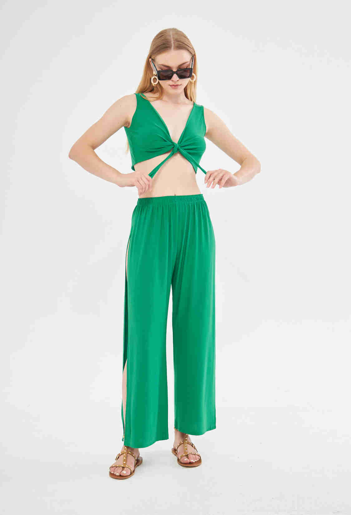 Joi Beach Exclusive Slit Wide Leg Trouser In - Brand: Evable - Women & Kids, Baby Clothes Wholesale - TheBS Women