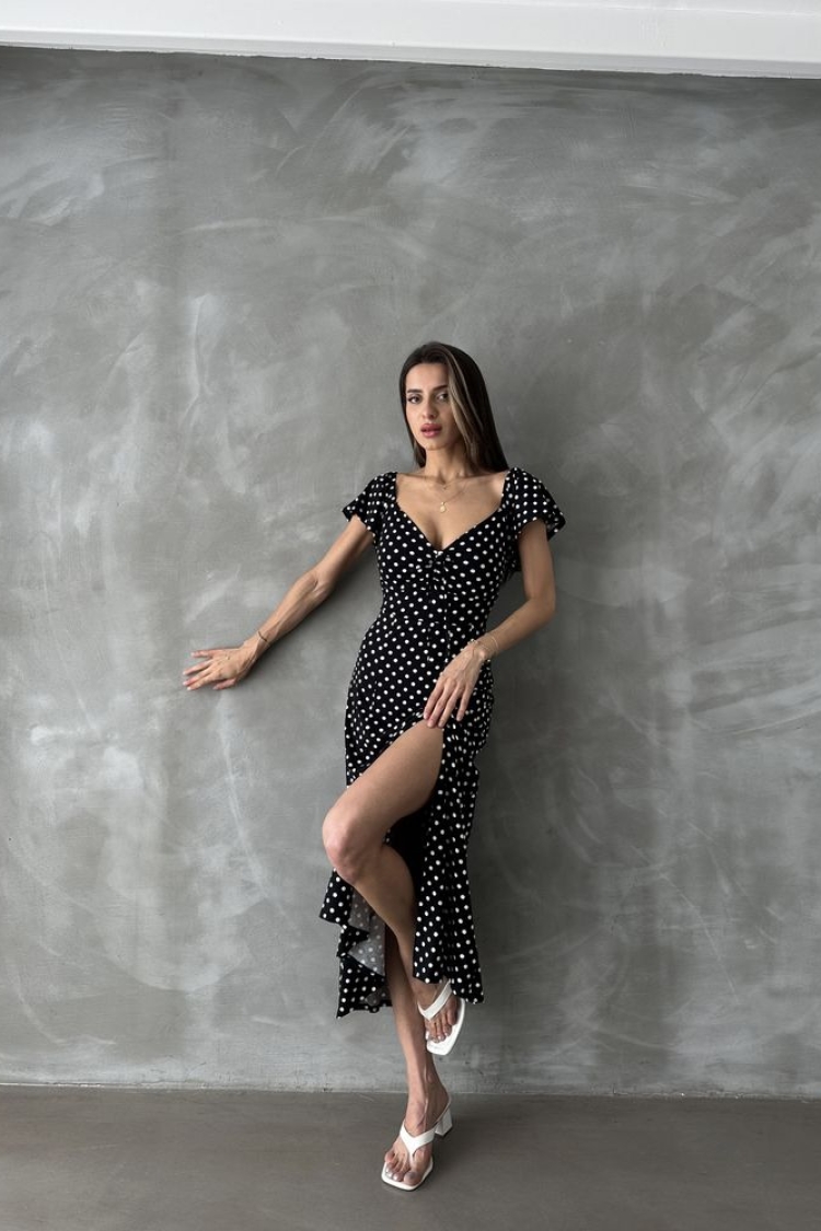 Polka Dot D 2714 Floral Printed Dress - Producer: Topshow - Wholesale Women Clothes - TheBS Women