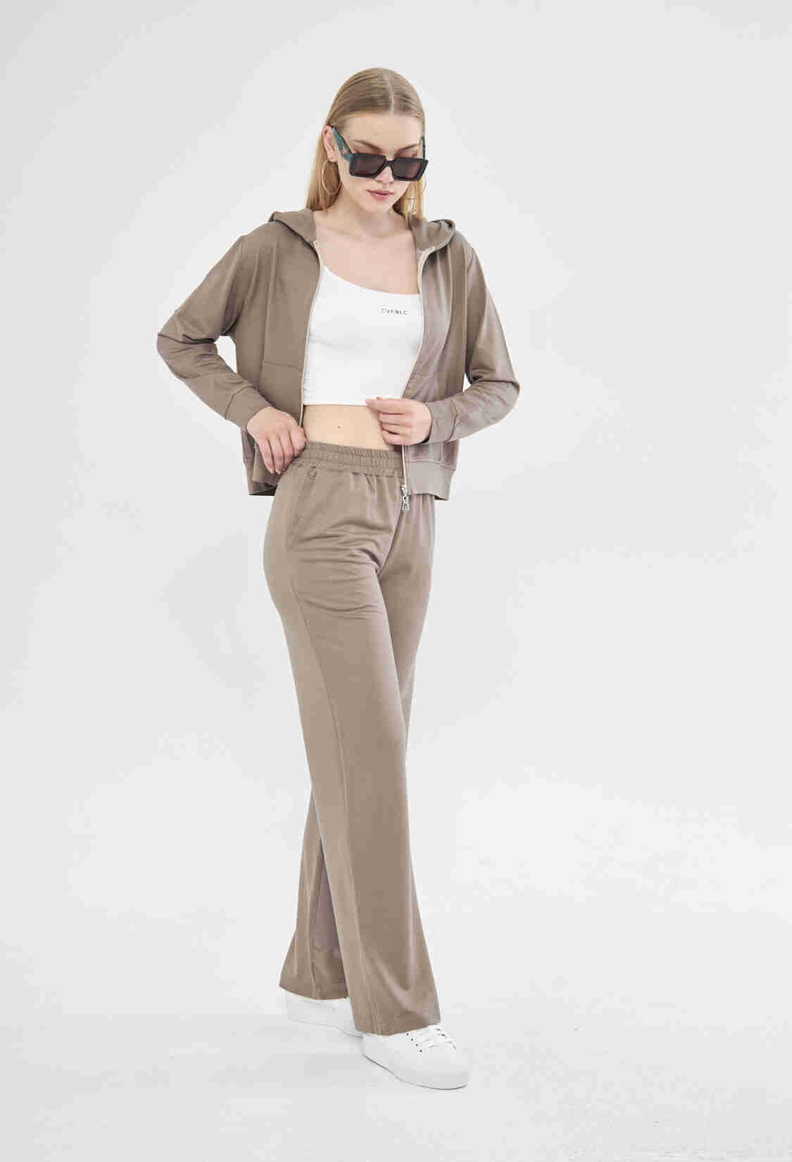 Lofly High Rise Cotton Sweatpants In Brown - Brand: Evable - Women & Kids, Baby Clothes Wholesale - TheBS Women