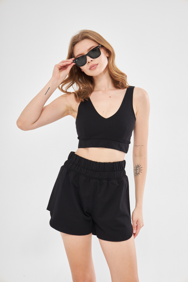 Olla Double Layer Cotton Crop Top In - Brand: Evable - Women & Kids, Baby Clothes Wholesale - TheBS Women