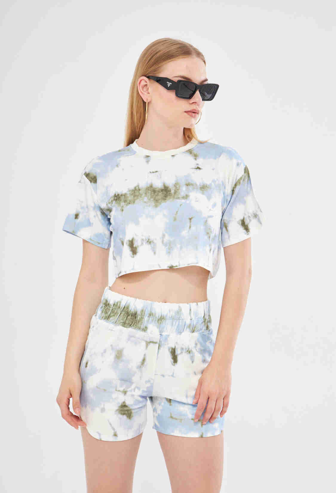 Mix Oversized Crop T-shirt With Crew Neck In Mix Color - Brand: Evable - Women & Kids, Baby Clothes Wholesale - TheBS Women