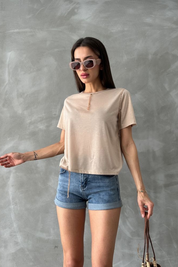Taş D 2629 Shepherd Stitched T-Shirt - Producer: Topshow - Wholesale Women Clothes - TheBS Women