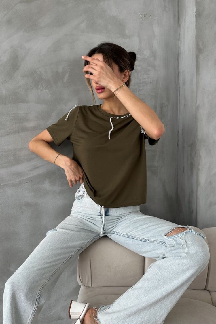 D 2629 Shepherd Stitched T-Shirt - Producer: Topshow - Wholesale Women Clothes - TheBS Women