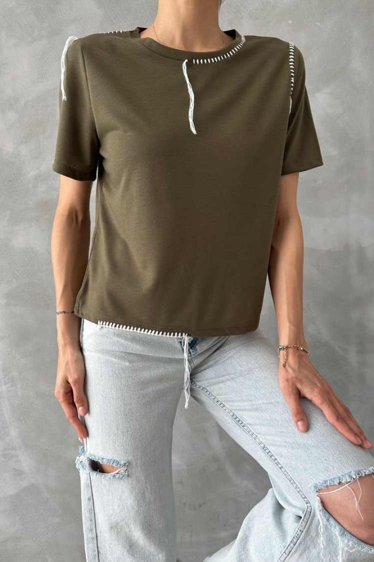 D 2629 Shepherd Stitched T-Shirt - Producer: Topshow - Wholesale Women Clothes - TheBS Women