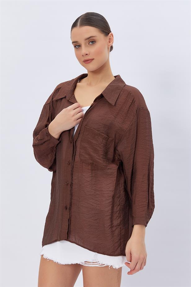 Oversize Shirt With Pockets - Producer: Reyon - Wholesale Women Clothes - TheBS Women