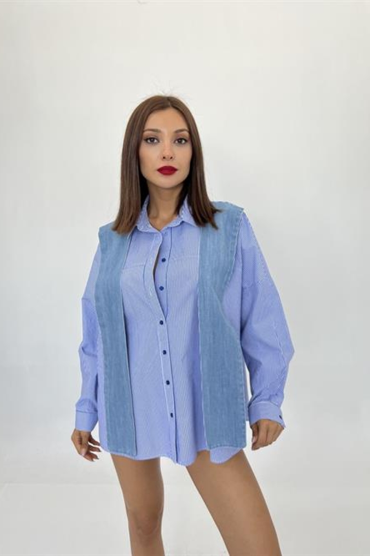 Shirt -And White Striped - Producer: Fame - Wholesale Women Clothes - TheBS Women