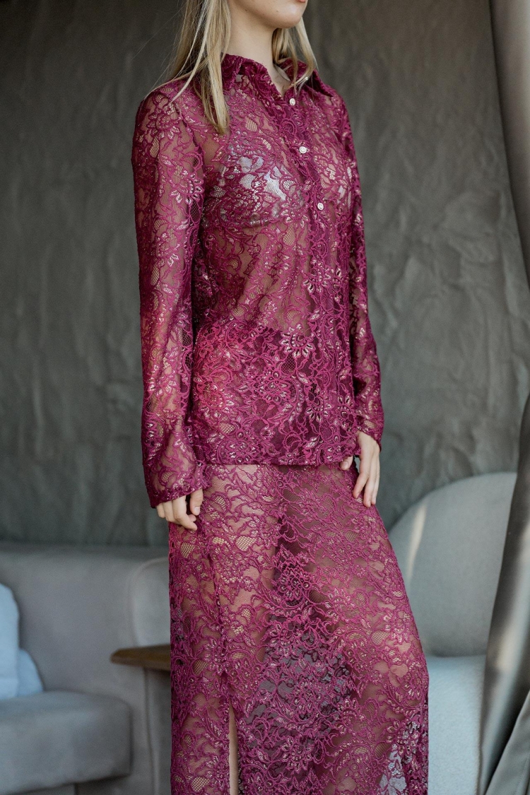 Gilded Lace Maxi Skirt - Producer: Juste - Wholesale Women Clothes - TheBS Women