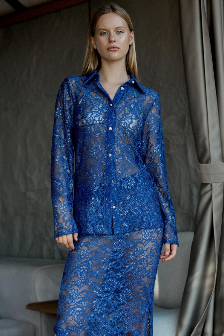 Gilded Lace Shirt Saks - Producer: Juste - Wholesale Women Clothes - TheBS Women