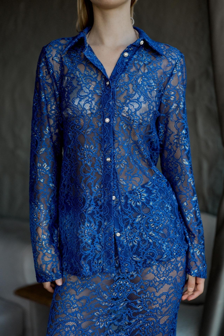 Gilded Lace Shirt Saks - Producer: Juste - Wholesale Women Clothes - TheBS Women
