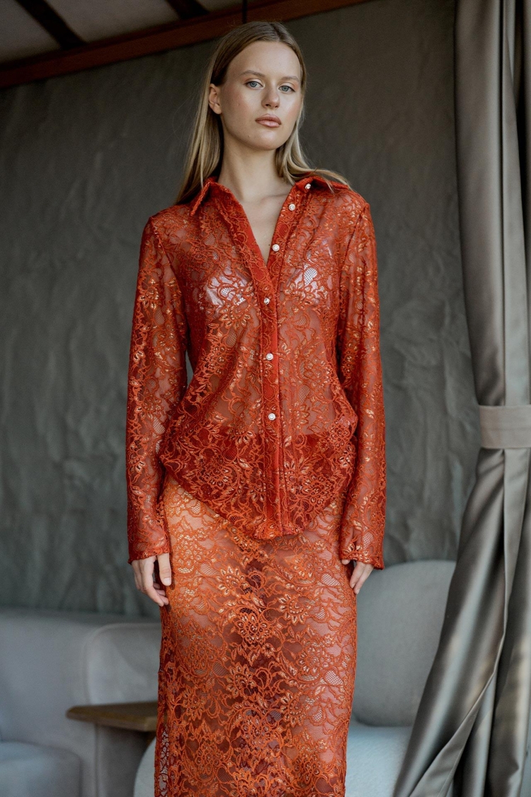Gilded Lace Shirt - Producer: Juste - Wholesale Women Clothes - TheBS Women