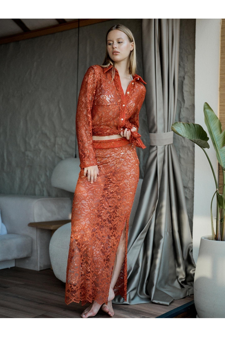 Gilded Lace Maxi Skirt - Brand: Juste - Women & Kids, Baby Clothes Wholesale - TheBS Women
