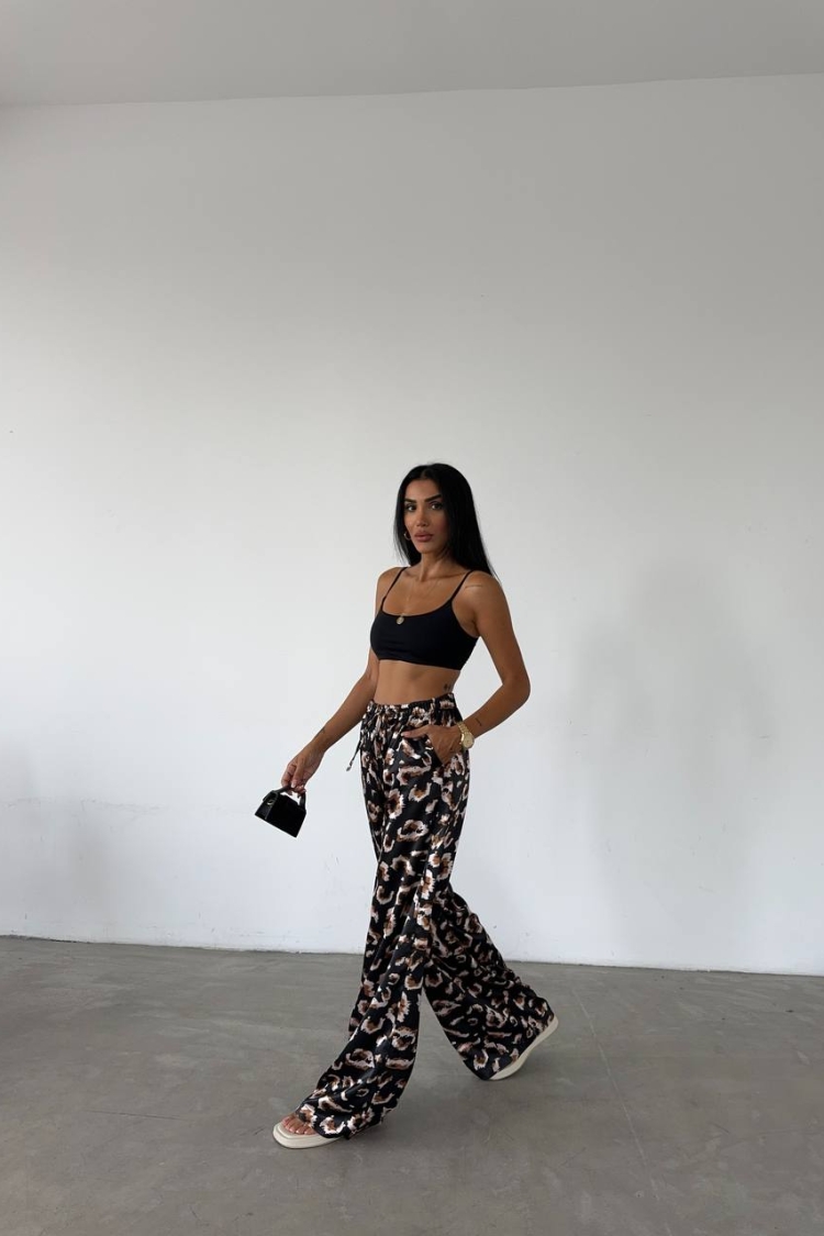 Satin Trousers With Elastic Waist - Producer: Fiori - Wholesale Women Clothes - TheBS Women