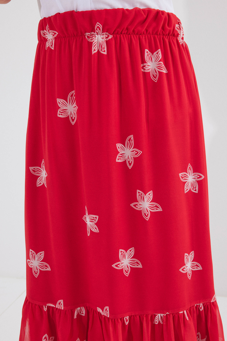 Patterned Chiffon Skirt - Producer: Bigdart - Wholesale Women Clothes - TheBS Women
