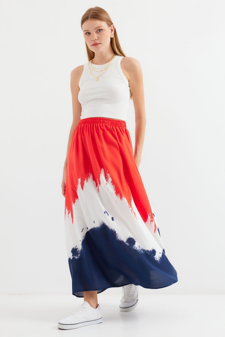 Patterned Long Viscose Skirt - Producer: Bigdart - Wholesale Women Clothes - TheBS Women