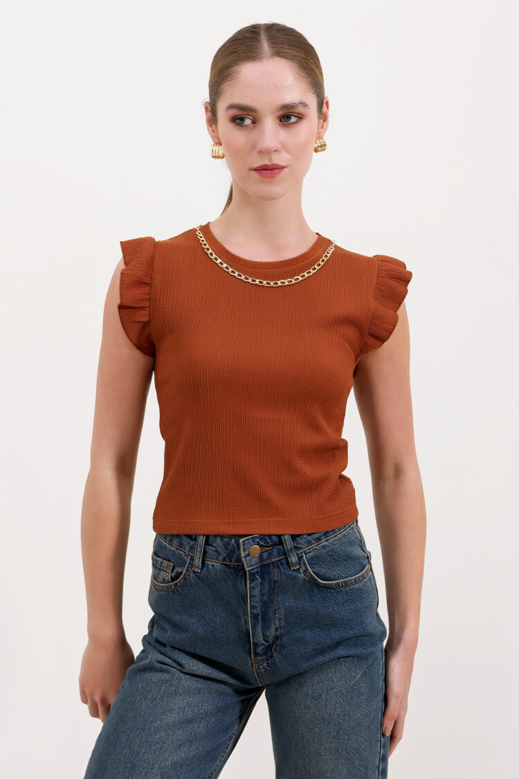 Knitted Blouse - Tan - Producer: Bigdart - Wholesale Women Clothes - TheBS Women