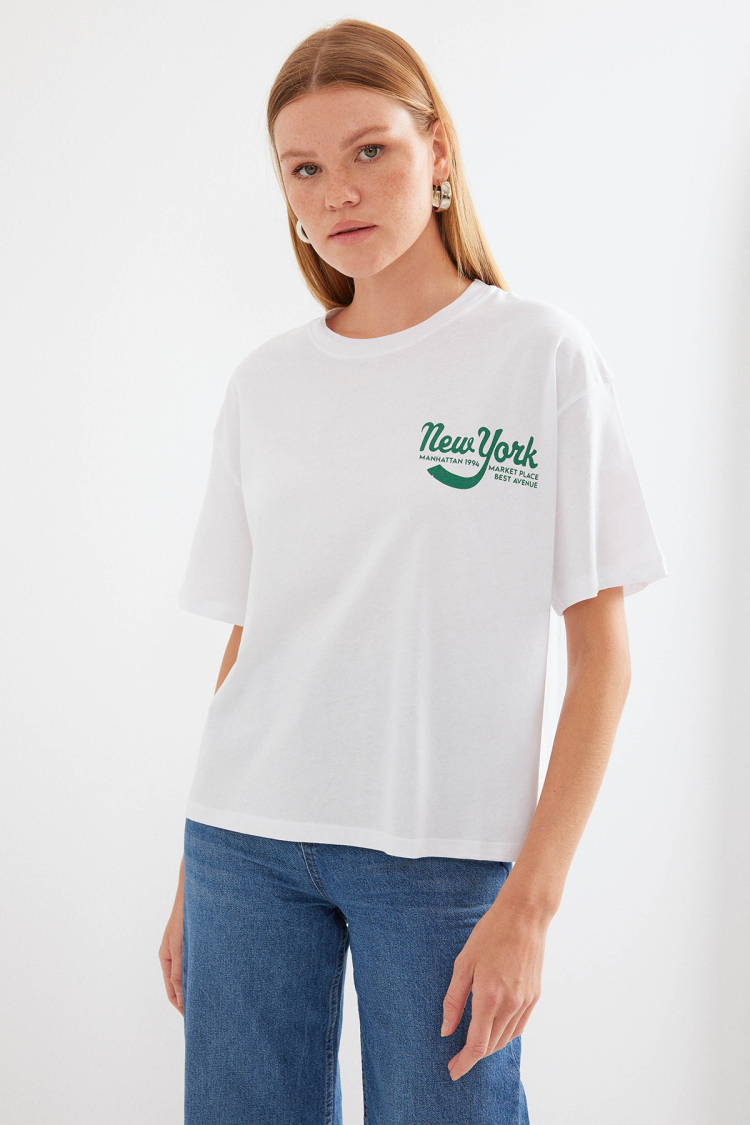 Printed Basic T-Shirt - Producer: Bigdart - Wholesale Women Clothes - TheBS Women