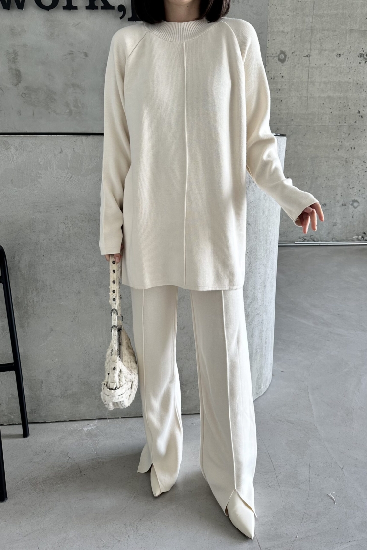 Slit And Ribbed Suit - Producer: My Fashion - Wholesale Women Clothes - TheBS Women